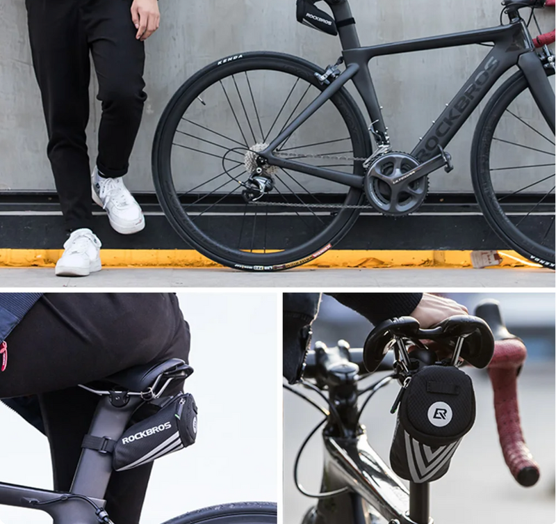 Load image into Gallery viewer, Mini Portable Bicycle Bag Reflective Saddle Bag MTB Road Cycling Nylon Tail Bag Seatpost Panniers Bike Accessories