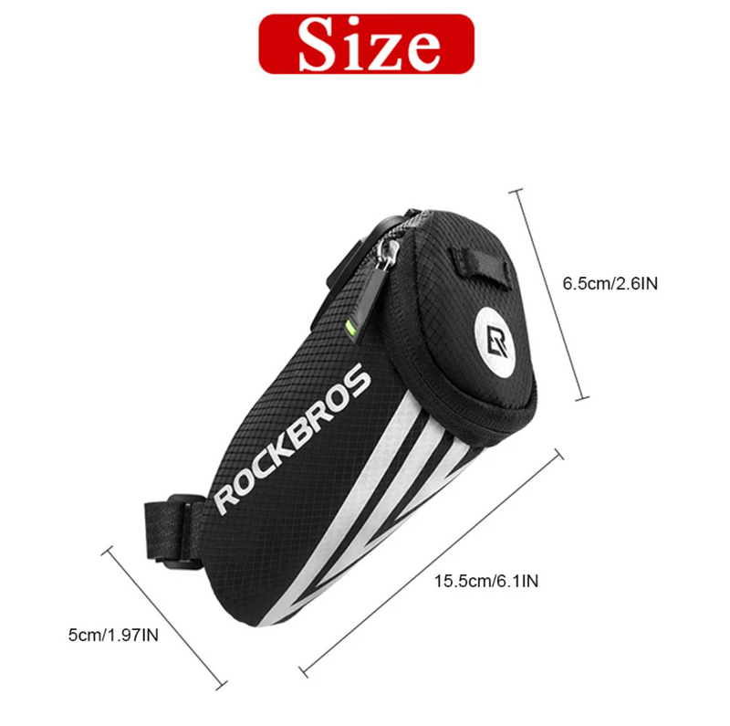 Load image into Gallery viewer, Mini Portable Bicycle Bag Reflective Saddle Bag MTB Road Cycling Nylon Tail Bag Seatpost Panniers Bike Accessories