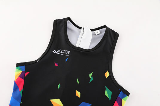 JEORGE Kids Junior Unisex Triathlon Suit, Ages 8 to 14, one piece racing suit