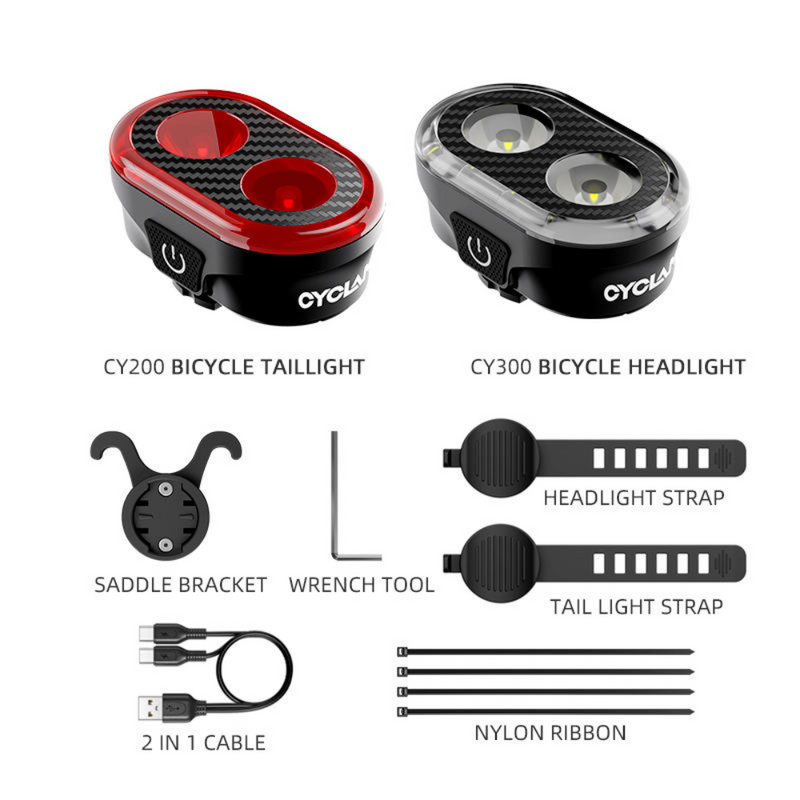 Load image into Gallery viewer, CYCLAMI Cycling Bicycle Front & Rear Light Set Bike USB Charge Waterproof Taillight LED Bike Accessories