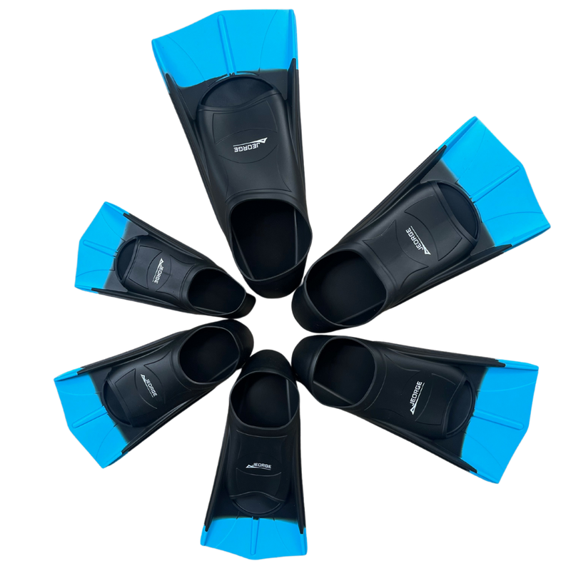 Load image into Gallery viewer, JEORGE Swimming Training Fins Short Blade Sizes For Men, Women And Kids. Includes Travel Mesh Bag