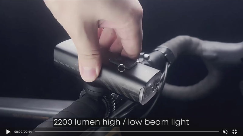 Load and play video in Gallery viewer, CYCLAMI Bicycle Light LED 2200 Lumen High Brightness Multi-Function Road MTB Cycling Safety Bicycle Front Lights+ Bonus Mount Strap