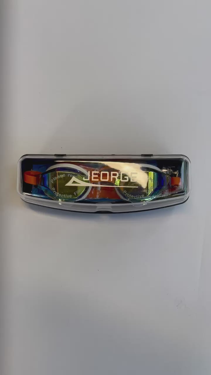 Load and play video in Gallery viewer, JEORGE HALO-5 Junior (8yrs - 16yrs) Wide Vision, UV Competition Swim Goggles
