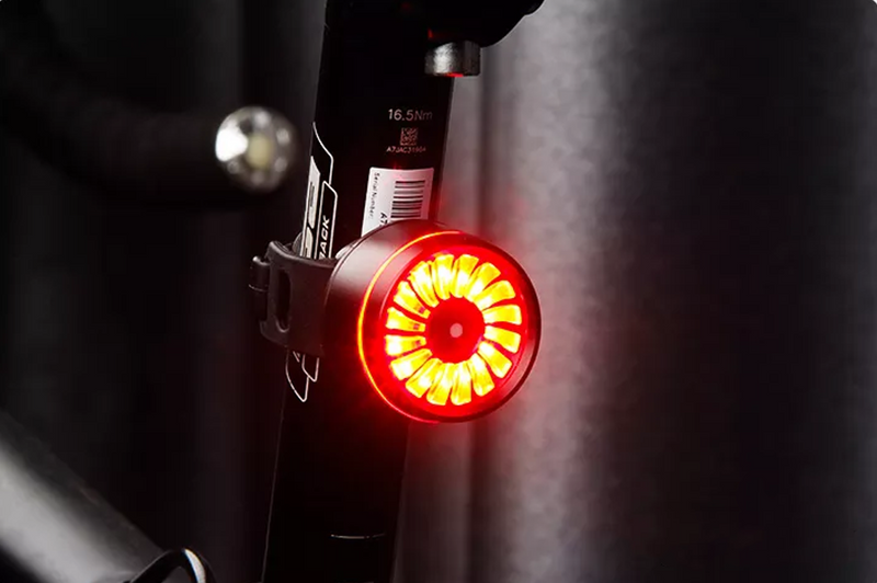 Load image into Gallery viewer, JEORGE Smart Bike Tail Light: Auto On/Off Rear Bicycle Flashlight.