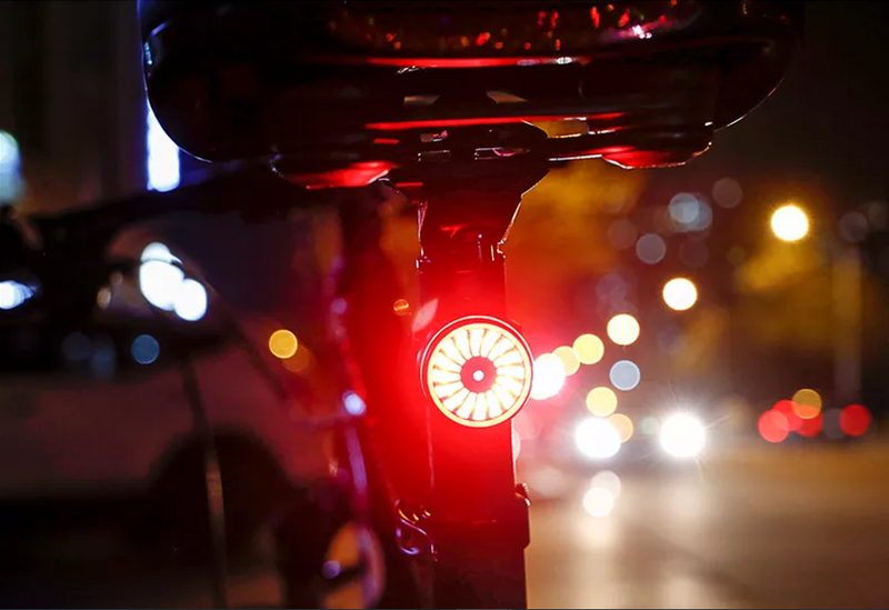 Load image into Gallery viewer, JEORGE Smart Bike Tail Light: Auto On/Off Rear Bicycle Flashlight.