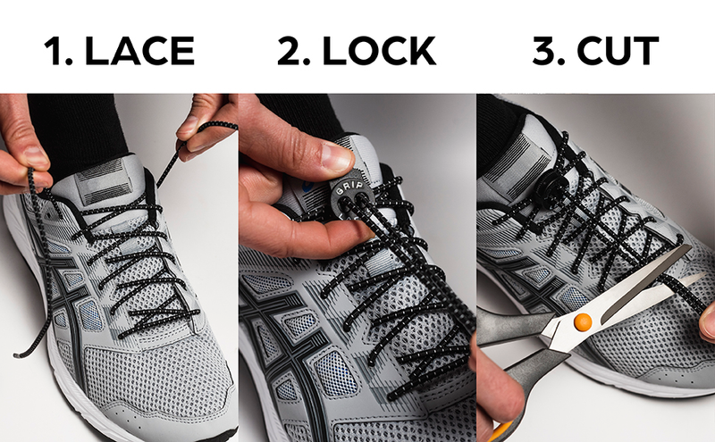 Load image into Gallery viewer, JEORGE Grip Laces, 3 Pairs, No Tie Elastic Shoelaces System, One Size Fits All.