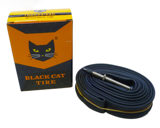 Black Cat 700C road bicycle tube 700x23 25C FV48 Presta 48mm