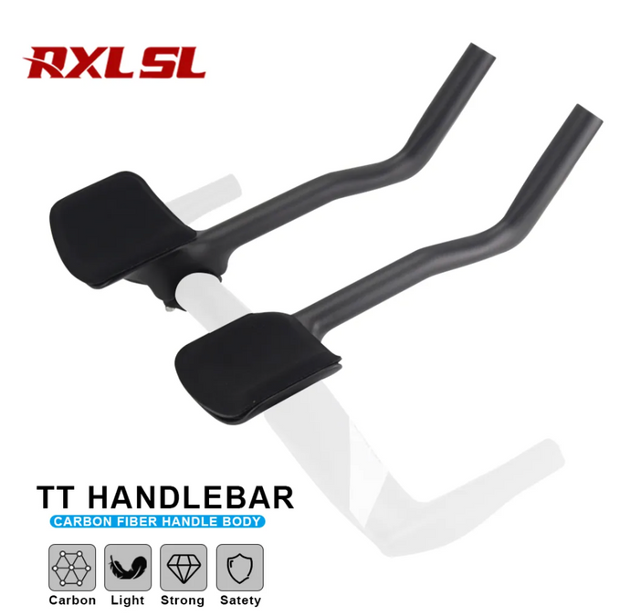 RXL SL Carbon Road Handlebars Bicycle Rest Bar TT Handlebar 31.8mm Bike Racing Carbon Handle Bar Angle 30° Triathlon Handles (360mm long)