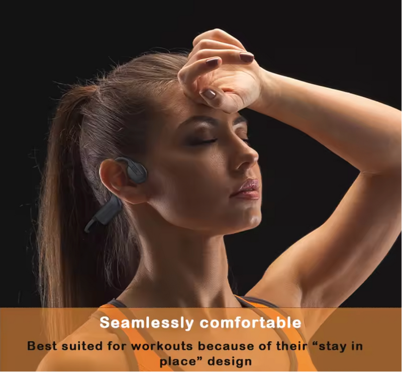 Load image into Gallery viewer, Wireless Sport Bone Conduction Headphones with Microphone Mp3 Player For Running, IPX8 Waterproof
