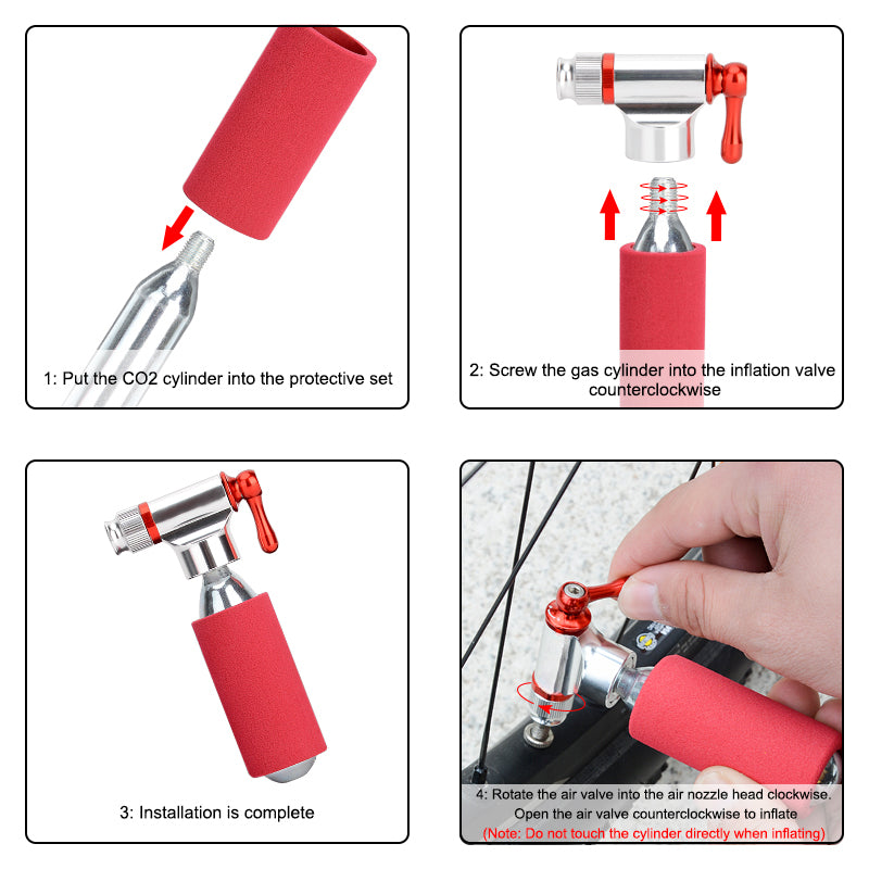 Load image into Gallery viewer, MTB and ROAD BIKE Hand Mini Bike tool bike CO2 inflator (complimentary CO2 Cartridges x2)
