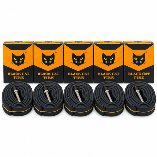 5 Pack - Black Cat 700C Road Bicycle Tube