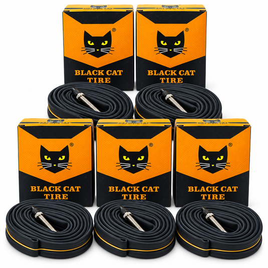 5 Pack - Black Cat 700C Road Bicycle Tube