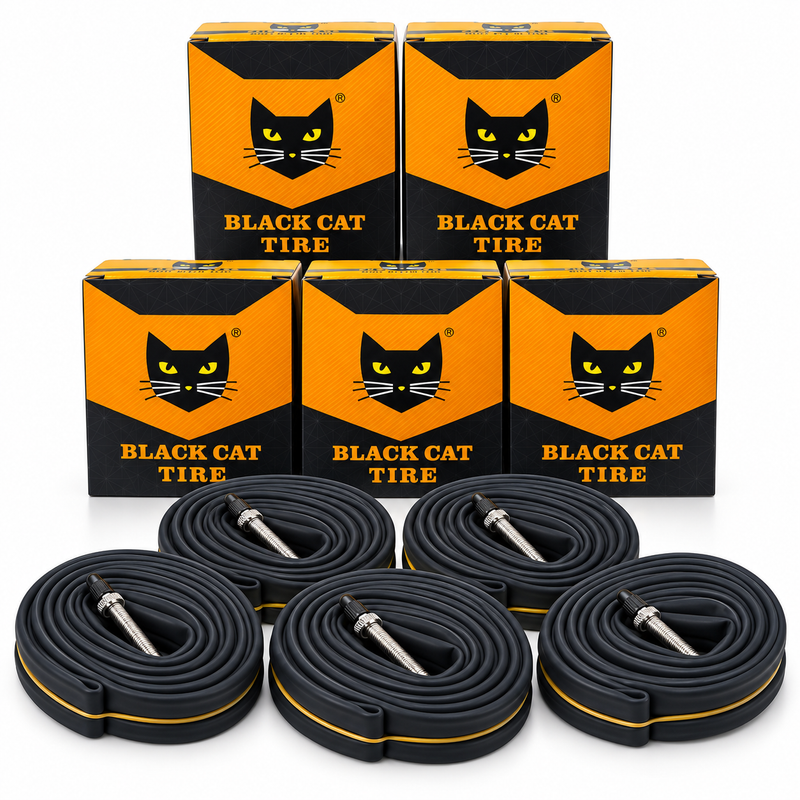Load image into Gallery viewer, 5 Pack - Black Cat 700C Road Bicycle Tube
