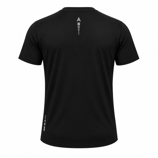 JEORGE Men’s Short Sleeve Running Shirt – Black