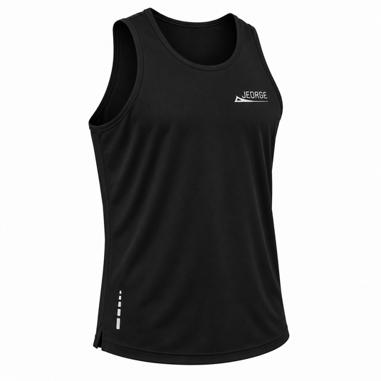 JEORGE Men’s Running Singlet – Black
