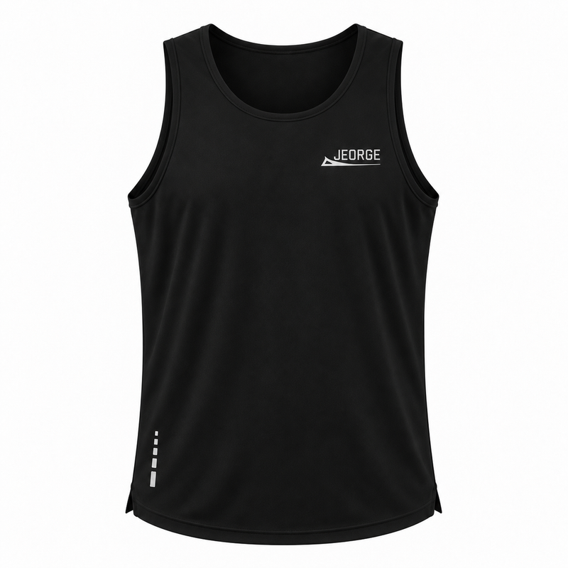 Load image into Gallery viewer, JEORGE Men’s Running Singlet – Black
