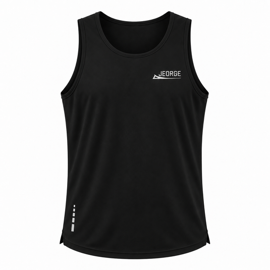 JEORGE Men’s Running Singlet – Black