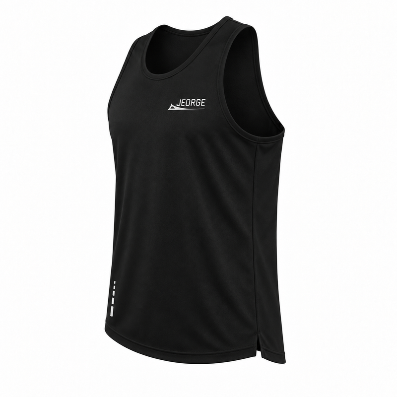Load image into Gallery viewer, JEORGE Men’s Running Singlet – Black
