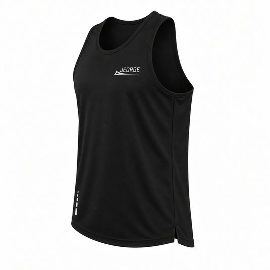 JEORGE Men’s Running Singlet – Black