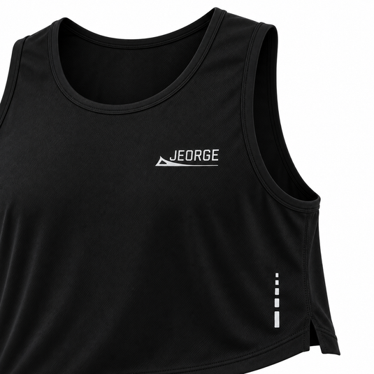 JEORGE Men’s Running Singlet – Black