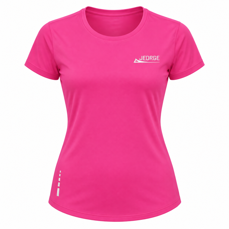 Load image into Gallery viewer, JEORGE Women’s Short Sleeve Running Shirt – Pink
