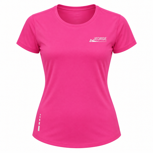 JEORGE Women’s Short Sleeve Running Shirt – Pink
