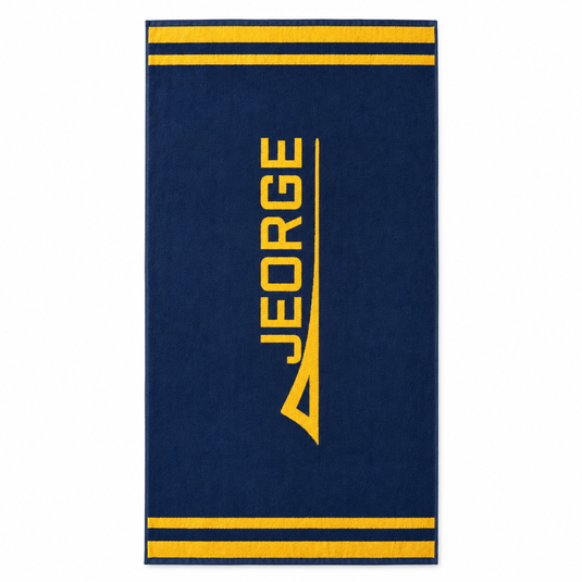 JEORGE Jacquard Beach Towel – Premium 600GSM Cotton Luxury