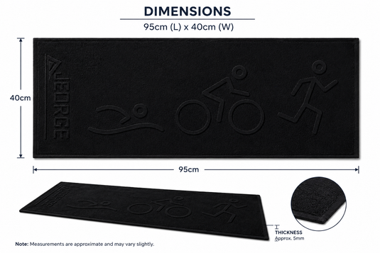 STC - JEORGE Triathlon or Gym Towel, 100% Cotton, 40cm x 95cm, 700GSM
