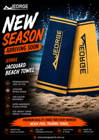 JEORGE Jacquard Beach Towel – Premium 600GSM Cotton Luxury