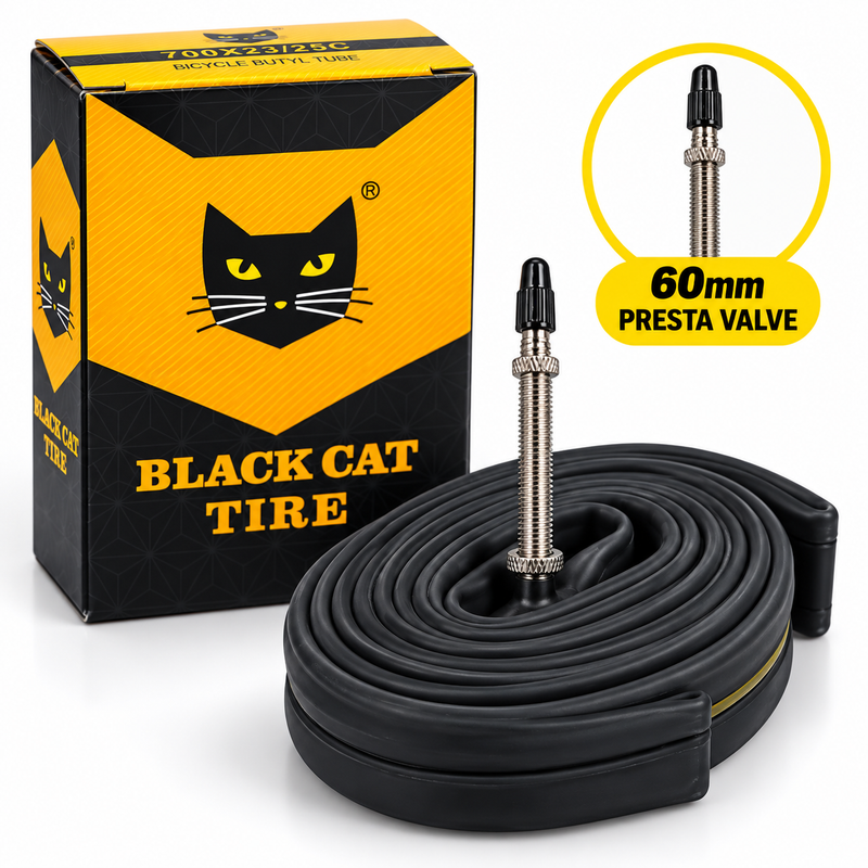 Load image into Gallery viewer, 5 Pack - Black Cat 700C Road Bicycle Tube
