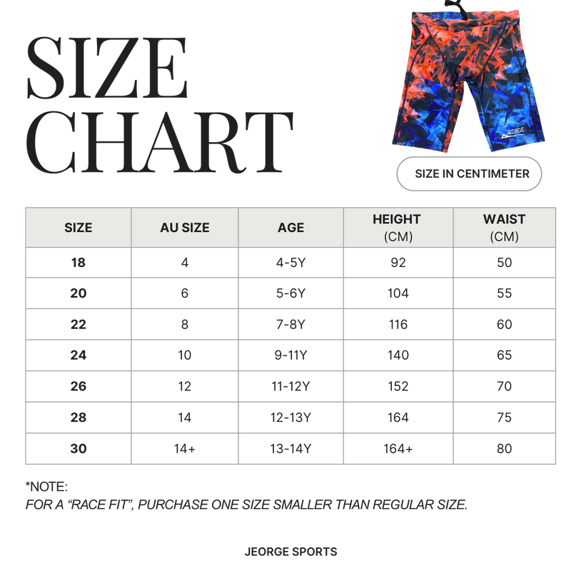 Load image into Gallery viewer, JEORGE Competition Swimming Shorts, High quality 250gsm chlorine resistant boys jammers
