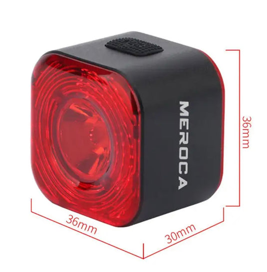 Meroca XC02 Smart Auto Brake Sensing Taillight, MTB or Road Bike, USB Charging Waterproof Safety Warning Rear Light