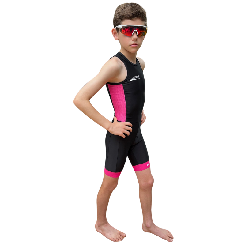 Load image into Gallery viewer, JEORGE Kids Junior Unisex Triathlon Suit, Ages 8 to 14, one piece racing suit
