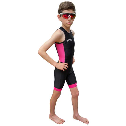 JEORGE Kids Junior Unisex Triathlon Suit, Ages 8 to 14, one piece racing suit