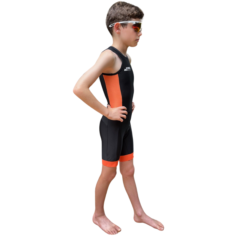 Load image into Gallery viewer, JEORGE Kids Junior Unisex Triathlon Suit, Ages 8 to 14, one piece racing suit
