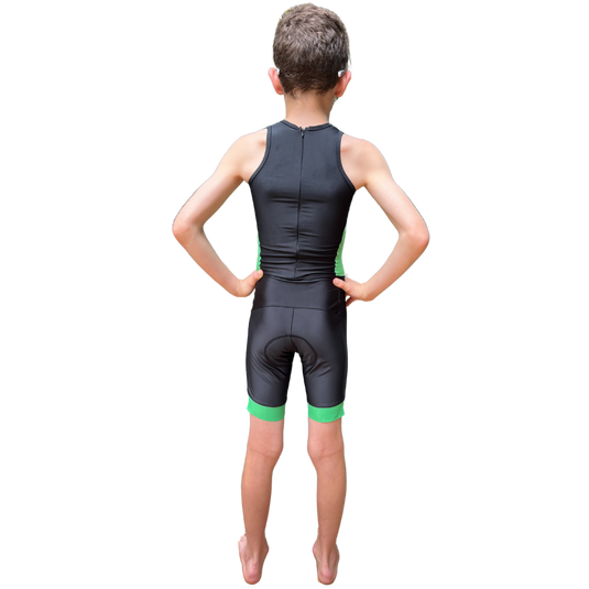 JEORGE Kids Junior Unisex Triathlon Suit, Ages 8 to 14, one piece racing suit