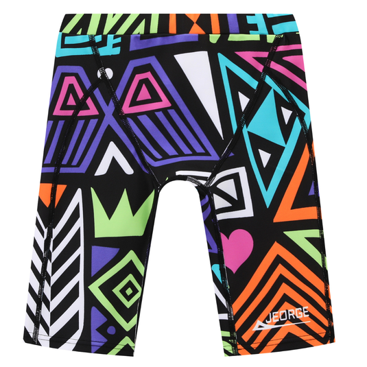 JEORGE Competition Swimming Shorts, High quality 250gsm chlorine resistant boys jammers