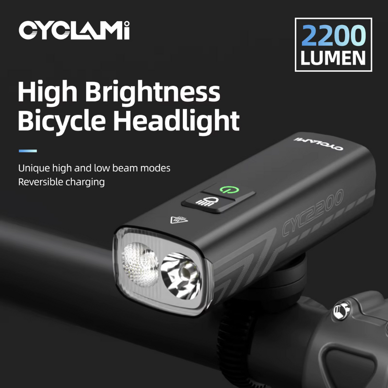 Load image into Gallery viewer, CYCLAMI Bicycle Light LED 2200 Lumen High Brightness Multi-Function Road MTB Cycling Safety Bicycle Front Lights+ Bonus Mount Strap
