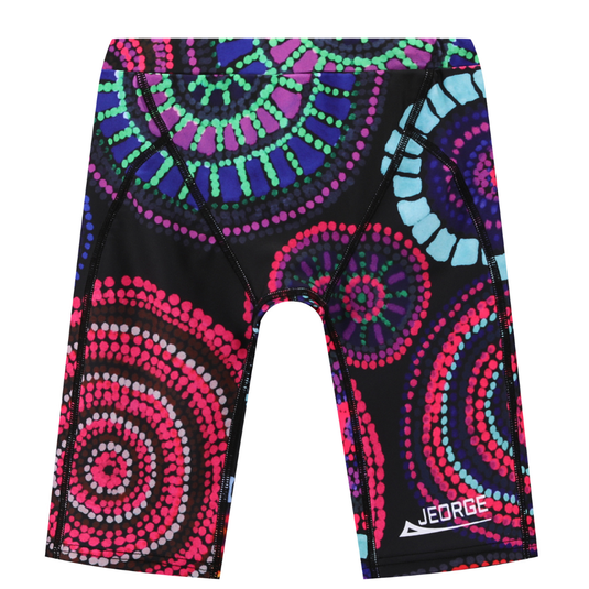 JEORGE Competition Swimming Shorts, High quality 250gsm chlorine resistant boys jammers