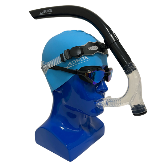 JEORGE 3 Piece Training Combo, Swim Cap, Snorkel & Goggles Combo