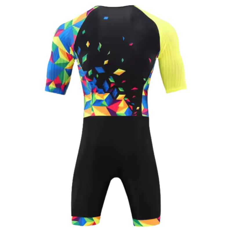 Load image into Gallery viewer, JEORGE Men Trisuit, Competitor Triathlon Short Sleeve Aero Tri Suit.
