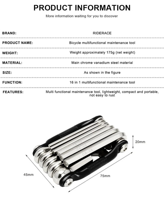 Bicycle Multi Tool Chain Splitter Cutter Multifunction For MTB Mountain Road Bike Wrench Screwdriver Repair Multitool - JeorgeSports