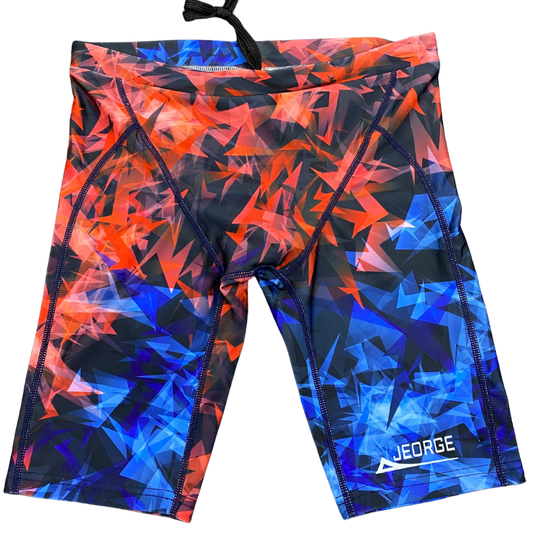 JEORGE Competition Swimming Shorts, High quality 250gsm chlorine resistant boys jammers