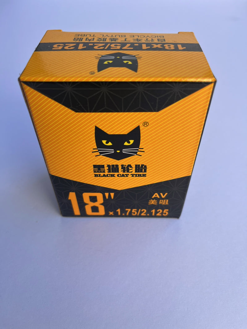 Load image into Gallery viewer, Black Cat 18x1.75/2.125AV High Quality Butyl Rubber Inner Tube
