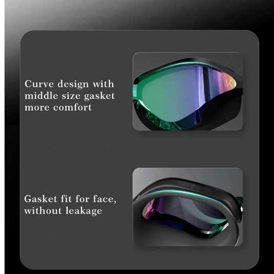 JEORGE Aqualis Adult Racing Competition Swimming Triathlon Anti-Fog UV Protection Swim Goggles - JeorgeSports