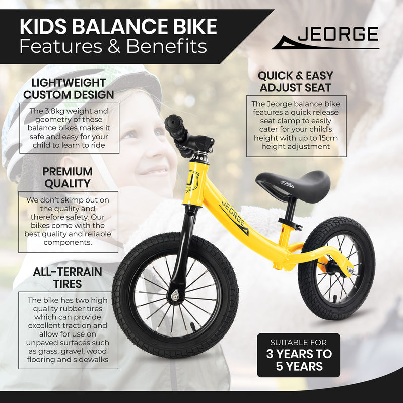 Load image into Gallery viewer, JEORGE Kids Balance Bike, Age 3 years to 5 Years Old, Lightweight Balance Bike.
