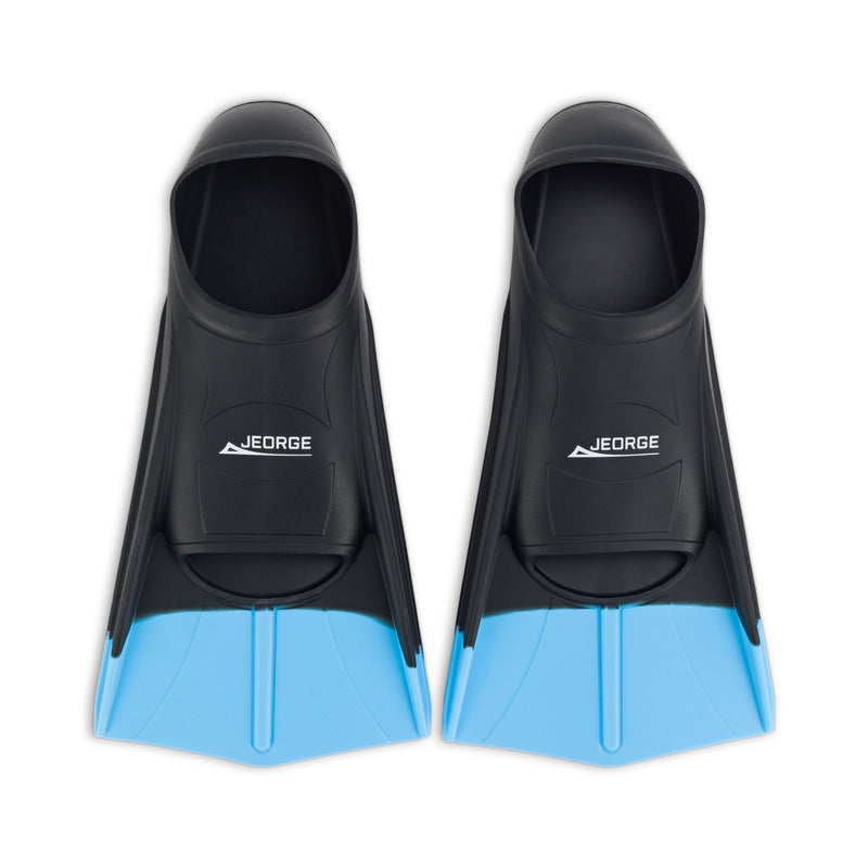 Load image into Gallery viewer, JEORGE Swimming Training Fins Short Blade Sizes For Men, Women And Kids. Includes Travel Mesh Bag
