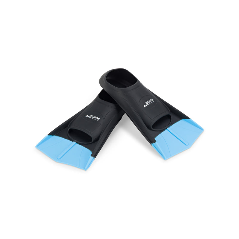 Load image into Gallery viewer, JEORGE Swimming Training Fins Short Blade Sizes For Men, Women And Kids. Includes Travel Mesh Bag
