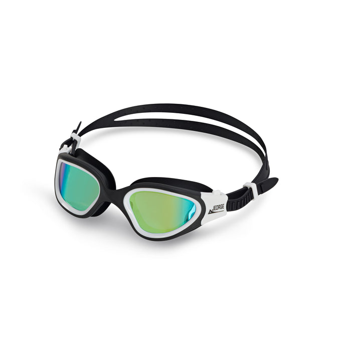 JEORGE Unisex Swimming Goggles with anti-fog coating, 100% UV protection, and a leakproof soft silicone seal.