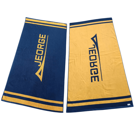 JEORGE Jacquard Beach Towel – Premium 600GSM Cotton Luxury - JeorgeSports